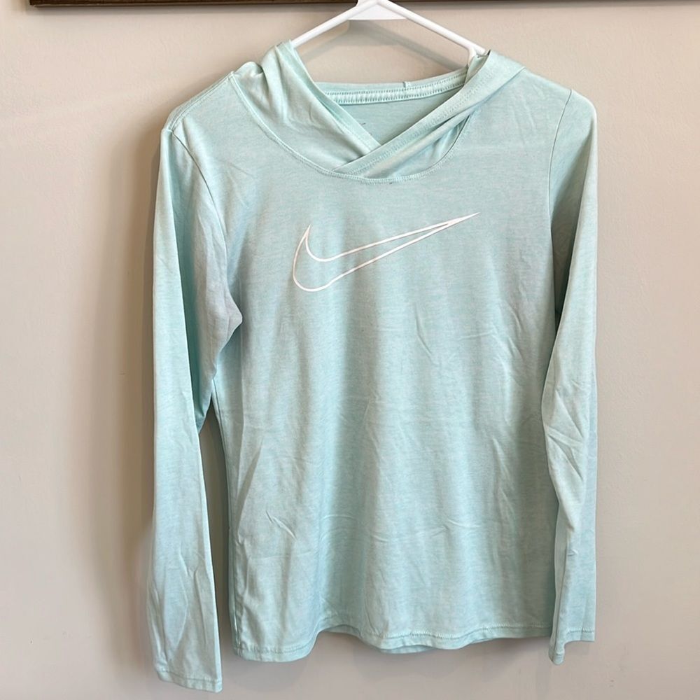 Nike Women’s Dri Fit Pullover Hoodie Light Blue Size S